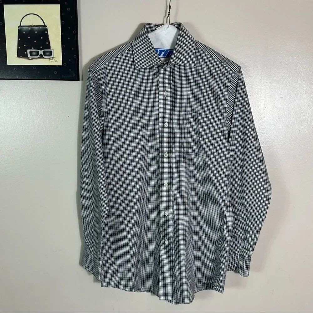 Ralph Lauren Black and White Plaid Dress Shirt